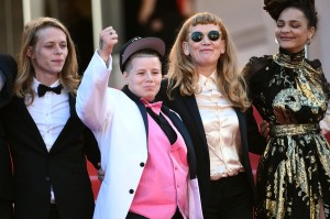 Andrea Arnold and the cast at Cannes